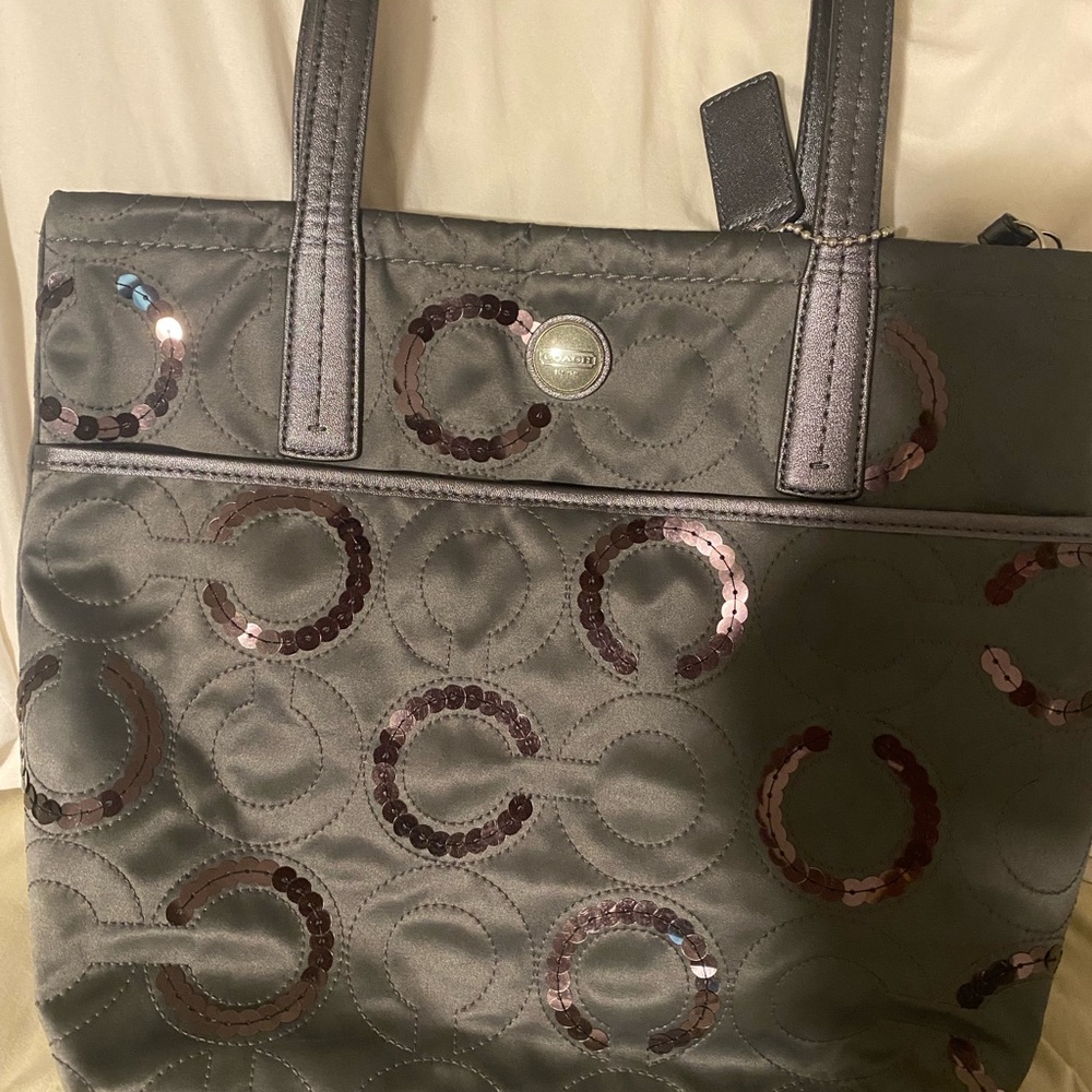 Authentic coach satin purse
